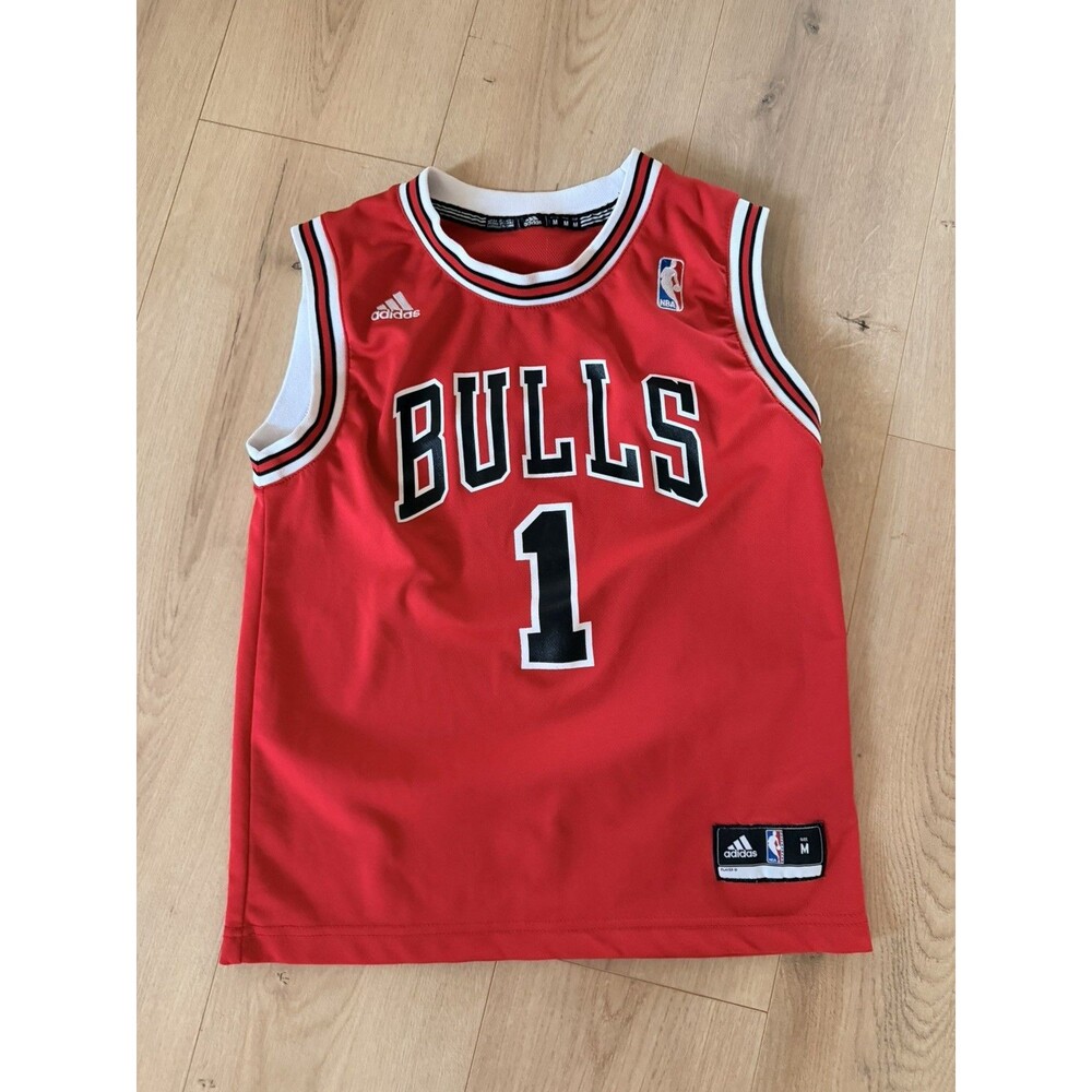 Adidas Chicago Bulls Derrick Rose #1 Youth M 10/12 Red NBA Home Jersey